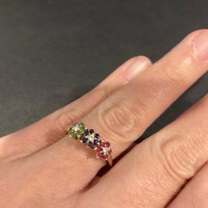 Sapphire Floral Ring